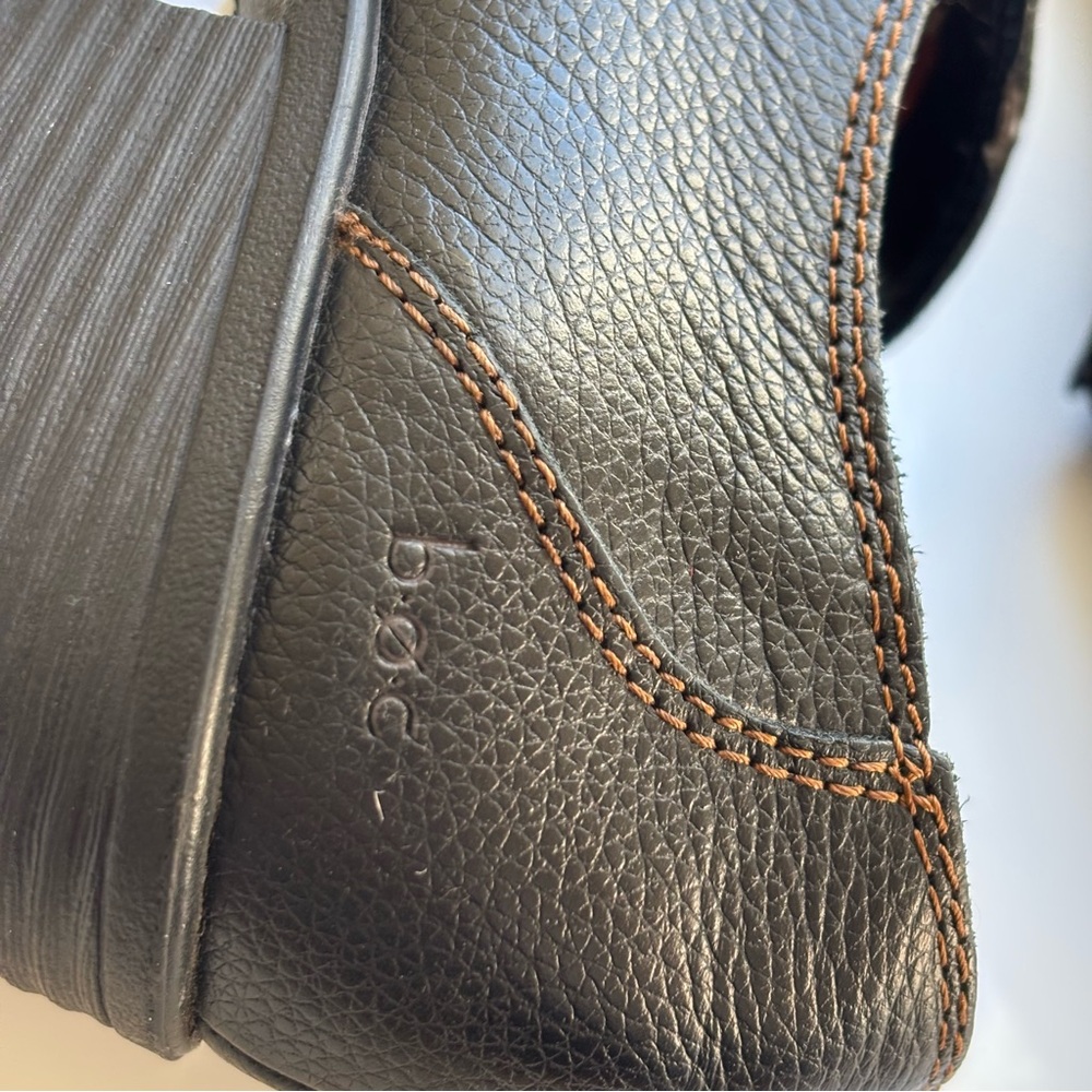 B.O.C Born Concepts Women’s Clog Booties Size 9 Black Leather Block Heel Slip On - Picture 14 of 16